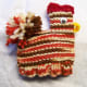 You can put on the wiggle eyes with sewing thread, or you can glue them on with a fabric glue.