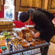 My husband checking out some Moroccan goods.