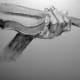 Charcoal drawing of a hand. #4