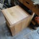 Side panel made from oak floorboards.