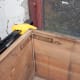 Repairing the corner joints and strengthening them with angle brackets