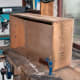 The old tool box stripped back to the bare wood
