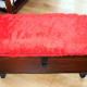 Foam covered with faux fur to make a cushioned seat