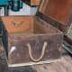 Old tool chest with its lid open