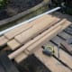 Stacking the cut side panels ready for assembly.