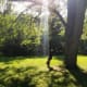 Taking advantage of the natural light outdoors for a yoga photo.