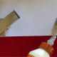 Step #3 Glue the spine edge. I use a paint brush to make sure every page has the glue on the edge. Allow to dry thoroughly.