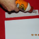 Step #5 Put a strip of glue down the cloth.