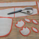 Simplicity 2908 bonnet pattern copied onto Underfloor layment foam.View E