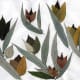 This image was achieved using both leaves and flattened flowers.