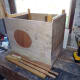 Fitting the front panel in place.