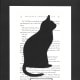This is one of the simpler shapes to cut: a cat in honor of Minerva McGonagall.
