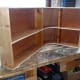 Wall unit assembled, and ready for cleaning up and the finishing touches before hanging on the wall in the office.