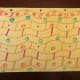 This is what the decorated construction paper looked like before being made into a cone.