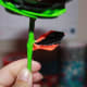 Wrap the duct tape tightly around the stem and your leaf is now attached. Do the same with the other leaf.
