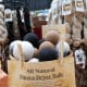 Dryer balls for sale at the market.