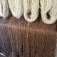 Alpaca yarn drying after being hand washed.