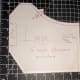 Large pattern: If one side is left open, a dust/pollen mask or industrial N95 mask can be inserted or removed. (Pattern on grid starts at 1" mark.)