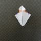 Turn over and fold back and crease 1/4 inch parallel to the folds indicated with arrows.
