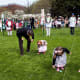 Barack Obama egg rolling on the White House lawn