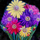 Hand-Painted Gerbera Daisies Rock