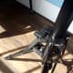 Assembled tripod of LR208 Selfie Ring Light from iMartine. Note the single butterfly fastener used to hold it securely.