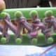 Continue with each peg until all the bottom loops are lifted over the top loops.