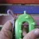 Using two plies of worsted weight yarn as if they are one, form slip knot.