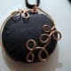 Lava stone with copper wrap