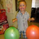 Start with some round balloons or punching bags (I got 3 punching bags at the Dollar Store for a $1)