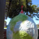 Let dry overnight (I hung mine outside) Finished for now! You can paper over the hole at the top of the balloon with some more paper mache and tissue =- then add your hook and hang with fishing line or twine from your ceiling-or display on a stand