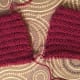 Two mitt pieces ready to seam up