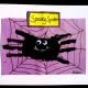Paint both hands black to make a spooky spider.
