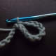 Slip stitch a loop at the end of chain.