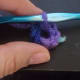 single crochet around loop.