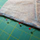 Using a 1/4" seam, pin down each side for a finished look.