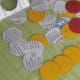 Round cut-out discs.