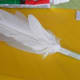 Bind the feathers together with sticky tape.