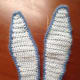 Finished Eeyore ears ready to be sewn on.