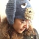 Crochet Eeyore Hat side view.