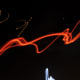 I took this in my car. The blue is from the stereo, then I raised the camera towards a street lamp to get the yellow. The red is from a car that was passing by and so is the white