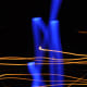 I took this in my car. The blue is from the stereo, then I raised the camera towards a street lamp to get the yellow.