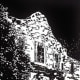 Linocut of The Alamo created by Peggy Woods