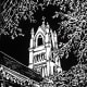 Linocut of St. Patrick Church in Galveston, Texas created by Peggy Woods