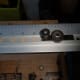 Holes at regular intervals in the jig for dowel joining