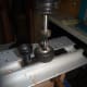 Using the jig to drill the holes