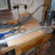 Channelling the recess in the drawer fronts for the plywood base