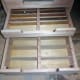 Two drawers open, with drawer dividers in place