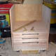 The two decorative side pieces for the plinth on the main shelf, ready to glue in position.