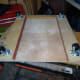 Beading added to the wheel supports to give adequate clearance for the brake wheel levers once the housing for the plinth drawer is fitted